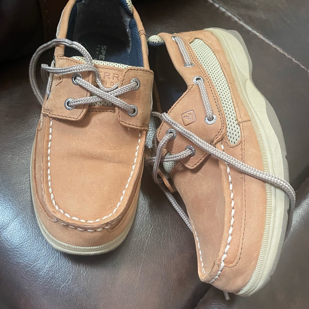 Sperry Brown and Cream Topsider Boat Shoes